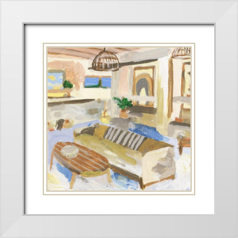 Sunshine Inside IV White Modern Wood Framed Art Print with Double Matting by Wang, Melissa