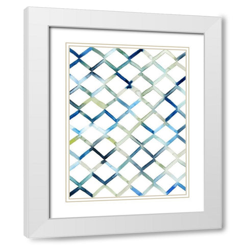 Sea Lattice II White Modern Wood Framed Art Print with Double Matting by Popp, Grace