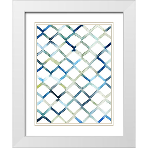 Sea Lattice II White Modern Wood Framed Art Print with Double Matting by Popp, Grace