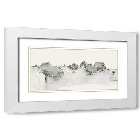 Scenic Scribble I White Modern Wood Framed Art Print with Double Matting by Caroline, Emma