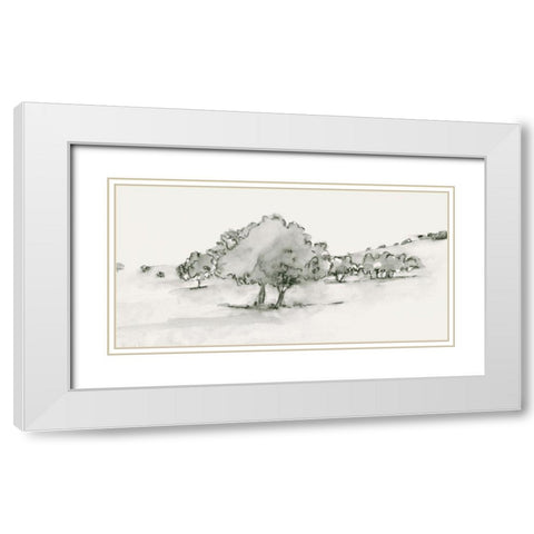 Scenic Scribble II White Modern Wood Framed Art Print with Double Matting by Caroline, Emma