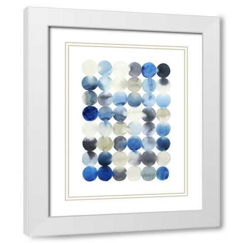 Organic Drops I White Modern Wood Framed Art Print with Double Matting by Popp, Grace