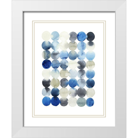 Organic Drops I White Modern Wood Framed Art Print with Double Matting by Popp, Grace