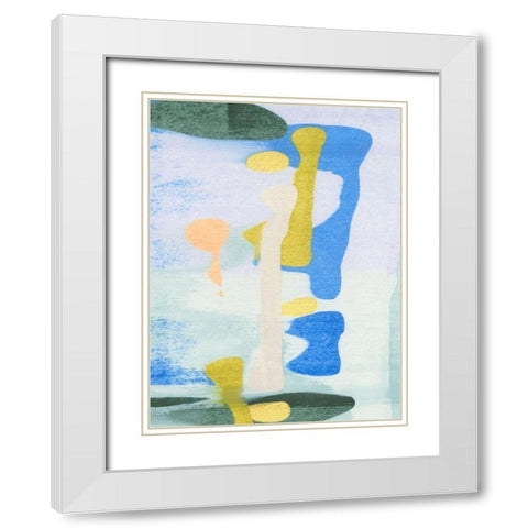 Rorschach Rainbow I White Modern Wood Framed Art Print with Double Matting by Caroline, Emma