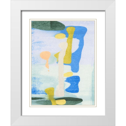 Rorschach Rainbow I White Modern Wood Framed Art Print with Double Matting by Caroline, Emma