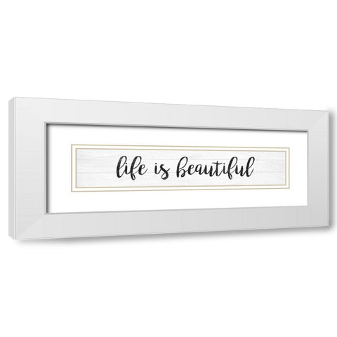 French Typography I White Modern Wood Framed Art Print with Double Matting by Hambly, Anna