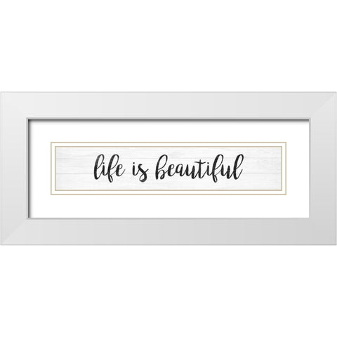 French Typography I White Modern Wood Framed Art Print with Double Matting by Hambly, Anna
