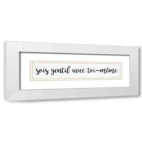 French Typography IV White Modern Wood Framed Art Print with Double Matting by Hambly, Anna