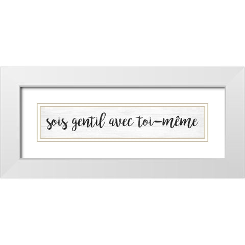 French Typography IV White Modern Wood Framed Art Print with Double Matting by Hambly, Anna