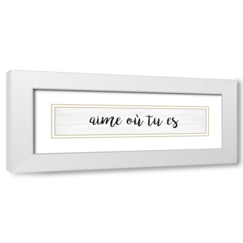 French Typography VI White Modern Wood Framed Art Print with Double Matting by Hambly, Anna