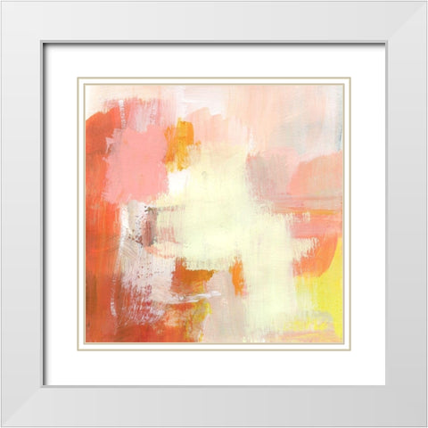 Yellow and Blush III White Modern Wood Framed Art Print with Double Matting by Barnes, Victoria