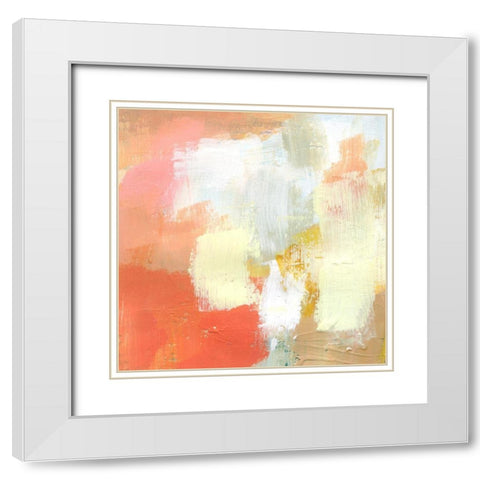 Yellow and Blush IV White Modern Wood Framed Art Print with Double Matting by Barnes, Victoria