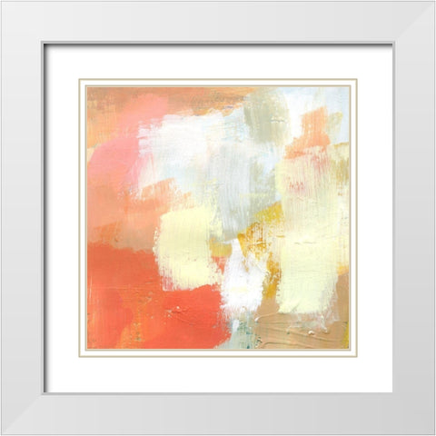 Yellow and Blush IV White Modern Wood Framed Art Print with Double Matting by Barnes, Victoria