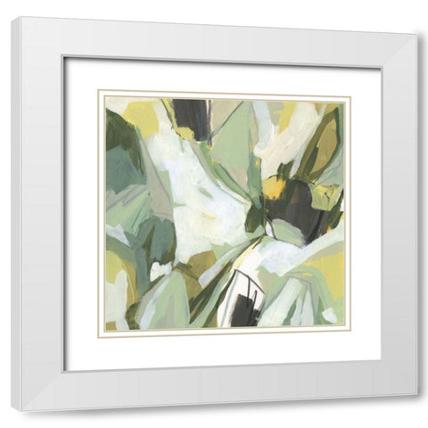 Electric Lichen I White Modern Wood Framed Art Print with Double Matting by Vess, June Erica
