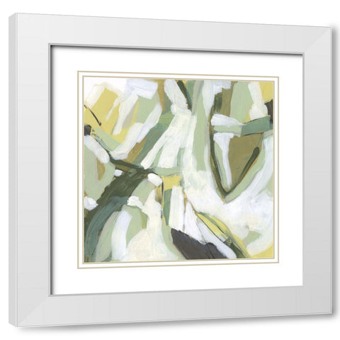 Electric Lichen IV White Modern Wood Framed Art Print with Double Matting by Vess, June Erica