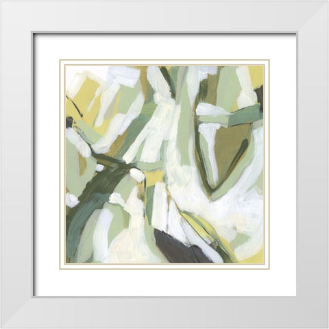 Electric Lichen IV White Modern Wood Framed Art Print with Double Matting by Vess, June Erica