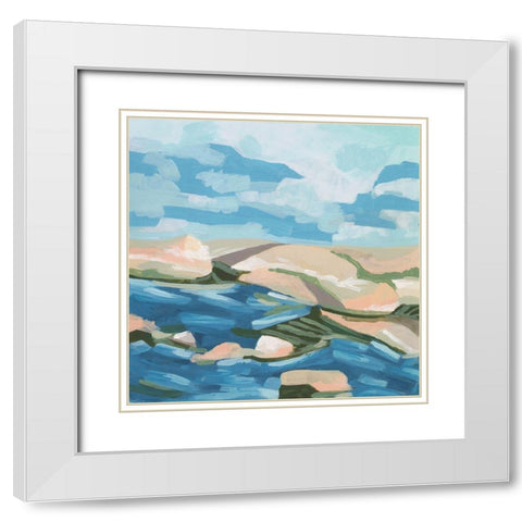 Sand Hills I White Modern Wood Framed Art Print with Double Matting by Vess, June Erica