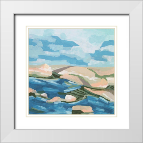 Sand Hills I White Modern Wood Framed Art Print with Double Matting by Vess, June Erica