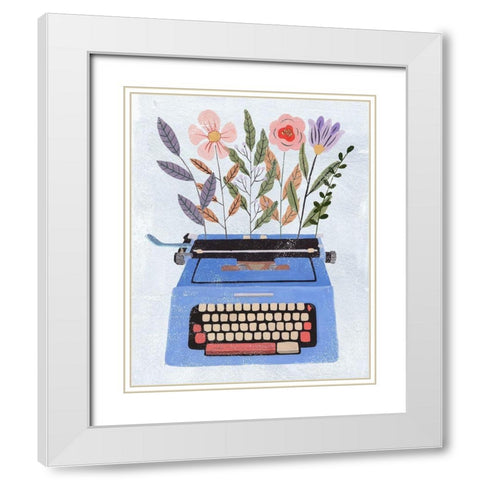 Nourishing Words I White Modern Wood Framed Art Print with Double Matting by Wang, Melissa
