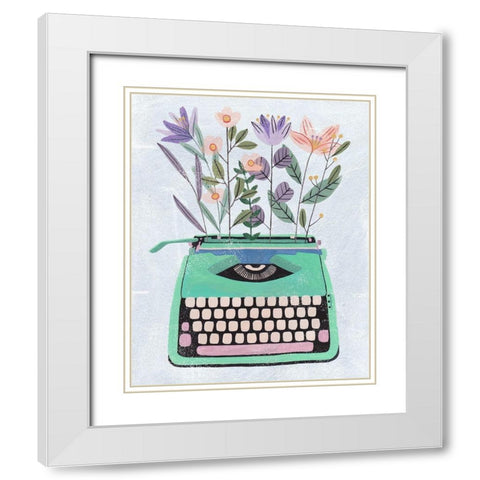 Nourishing Words II White Modern Wood Framed Art Print with Double Matting by Wang, Melissa