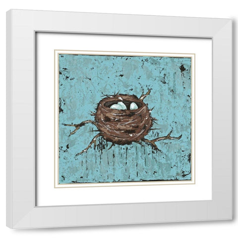 A New Beginning II White Modern Wood Framed Art Print with Double Matting by Reynolds, Jade