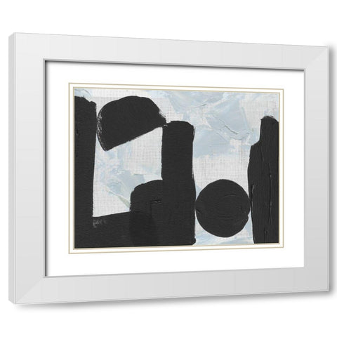 Saltwater Tide I White Modern Wood Framed Art Print with Double Matting by Wang, Melissa