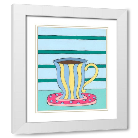 Mid Morning Coffee VI White Modern Wood Framed Art Print with Double Matting by Moore, Regina