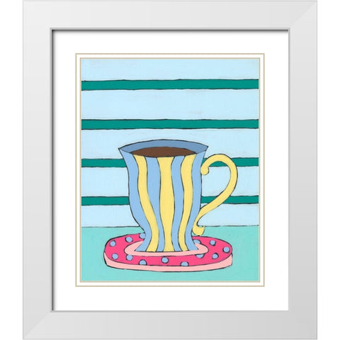 Mid Morning Coffee VI White Modern Wood Framed Art Print with Double Matting by Moore, Regina