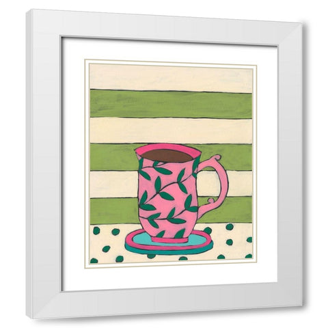 Mid Morning Coffee VII White Modern Wood Framed Art Print with Double Matting by Moore, Regina