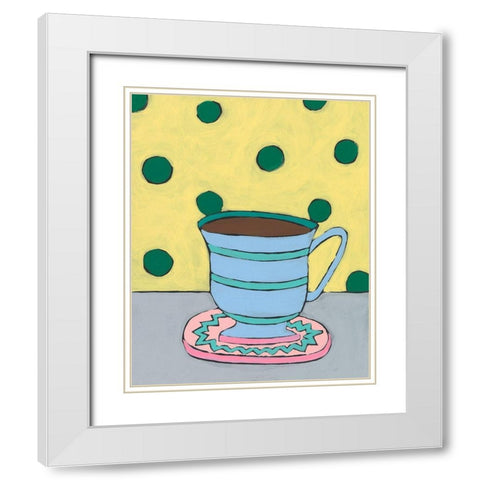Mid Morning Coffee VIII White Modern Wood Framed Art Print with Double Matting by Moore, Regina