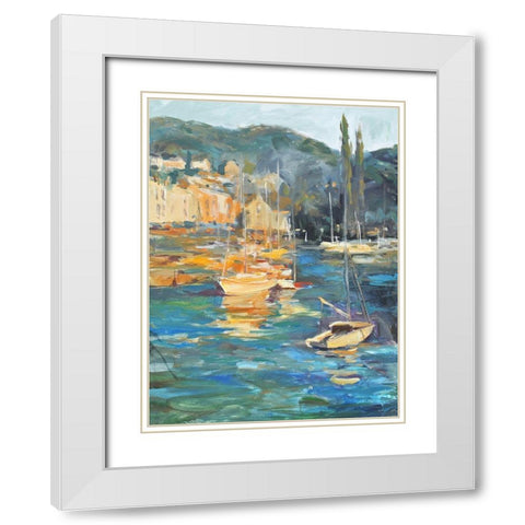 Harbor Side I White Modern Wood Framed Art Print with Double Matting by Stevens, Allayn