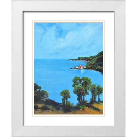 Harbor Side III White Modern Wood Framed Art Print with Double Matting by Stevens, Allayn