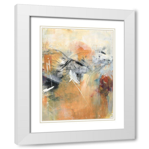 Frozen Spring II White Modern Wood Framed Art Print with Double Matting by Combs, Joyce