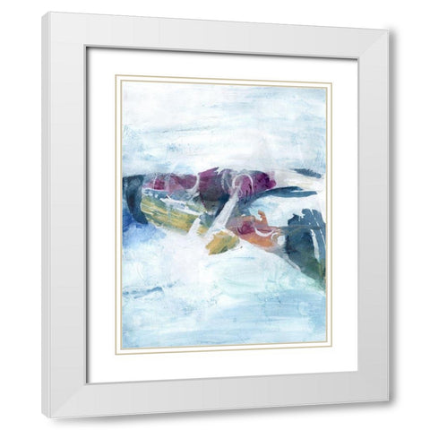 Gliding on Ice I White Modern Wood Framed Art Print with Double Matting by Combs, Joyce