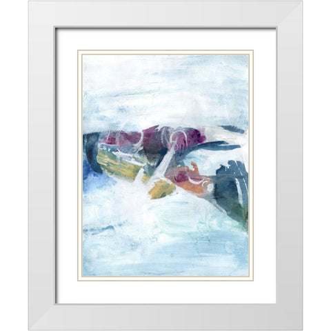 Gliding on Ice I White Modern Wood Framed Art Print with Double Matting by Combs, Joyce