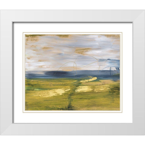 Sky and Land II White Modern Wood Framed Art Print with Double Matting by Combs, Joyce