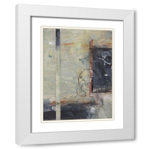 Rising Together I White Modern Wood Framed Art Print with Double Matting by Combs, Joyce