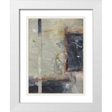Rising Together I White Modern Wood Framed Art Print with Double Matting by Combs, Joyce