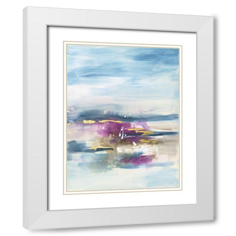Passage II White Modern Wood Framed Art Print with Double Matting by Combs, Joyce