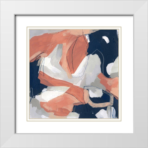 Sienna Cement III White Modern Wood Framed Art Print with Double Matting by Vess, June Erica