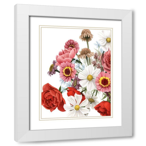 Modern Arrangement II White Modern Wood Framed Art Print with Double Matting by Popp, Grace