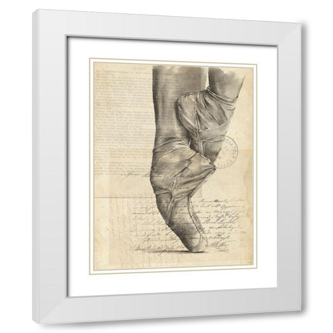 On Pointe I White Modern Wood Framed Art Print with Double Matting by Parker, Jennifer Paxton
