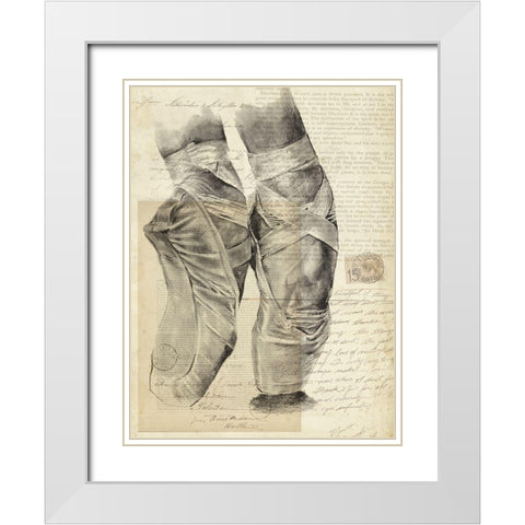 On Pointe II White Modern Wood Framed Art Print with Double Matting by Parker, Jennifer Paxton