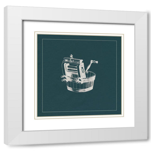 Laundry Tips I White Modern Wood Framed Art Print with Double Matting by Popp, Grace