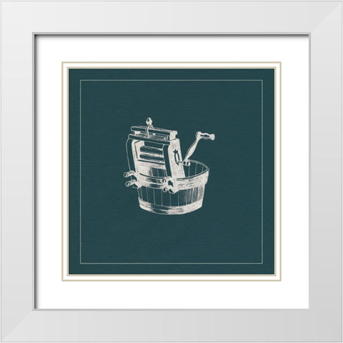 Laundry Tips I White Modern Wood Framed Art Print with Double Matting by Popp, Grace