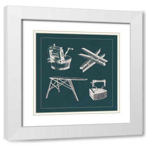 Laundry Tips IV White Modern Wood Framed Art Print with Double Matting by Popp, Grace