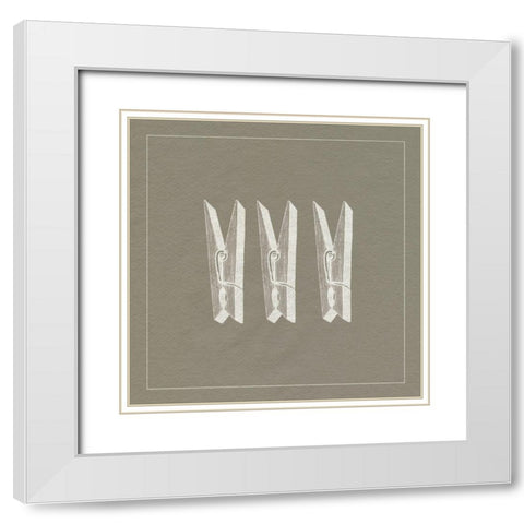 Laundry Tips VI White Modern Wood Framed Art Print with Double Matting by Popp, Grace