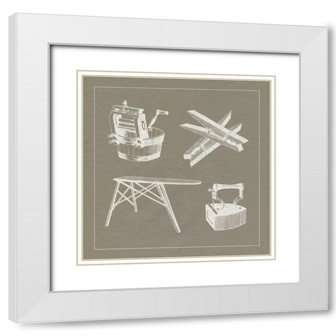 Laundry Tips VIII White Modern Wood Framed Art Print with Double Matting by Popp, Grace