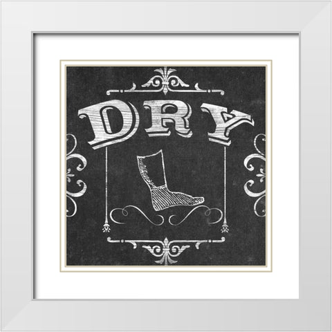 Vintage Laundry Signs III White Modern Wood Framed Art Print with Double Matting by Vess, June Erica