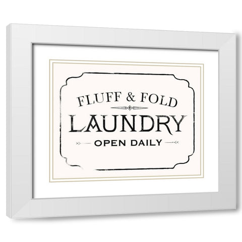 Fluff and Fold I White Modern Wood Framed Art Print with Double Matting by Barnes, Victoria